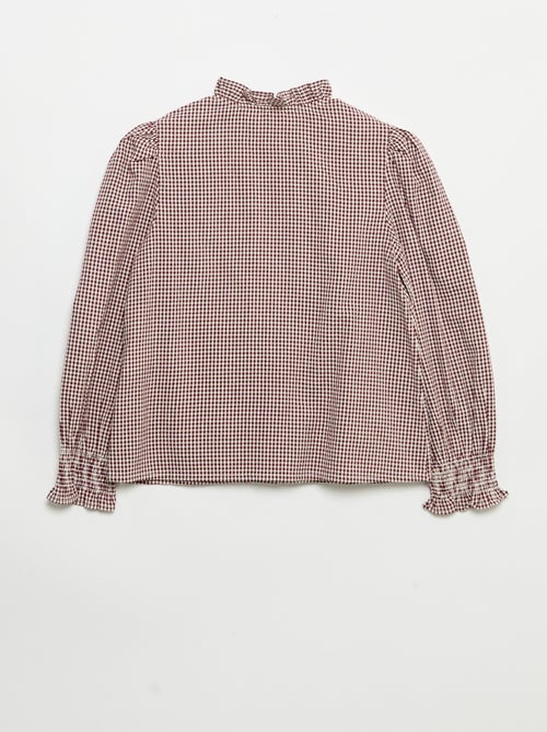 Vichy blouse met ruches - Kiabi Vichy blouse met ruches - Kiabi