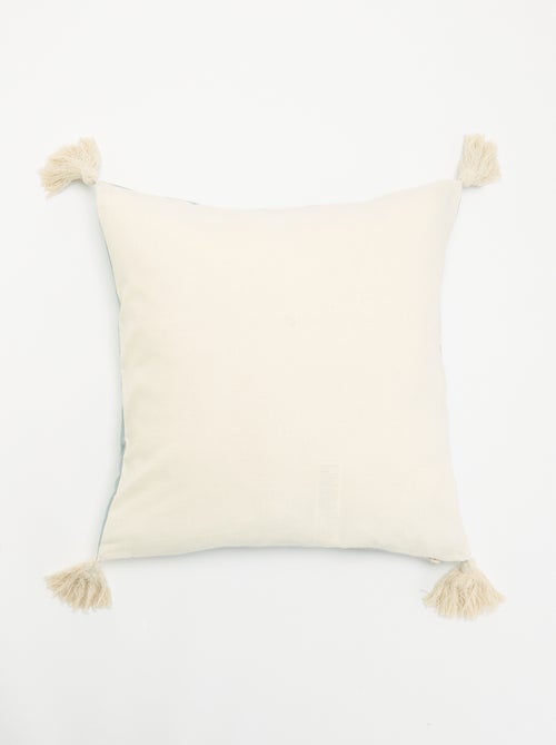 Vierkante kussenhoes met pompons - Kiabi Vierkante kussenhoes met pompons - Kiabi
