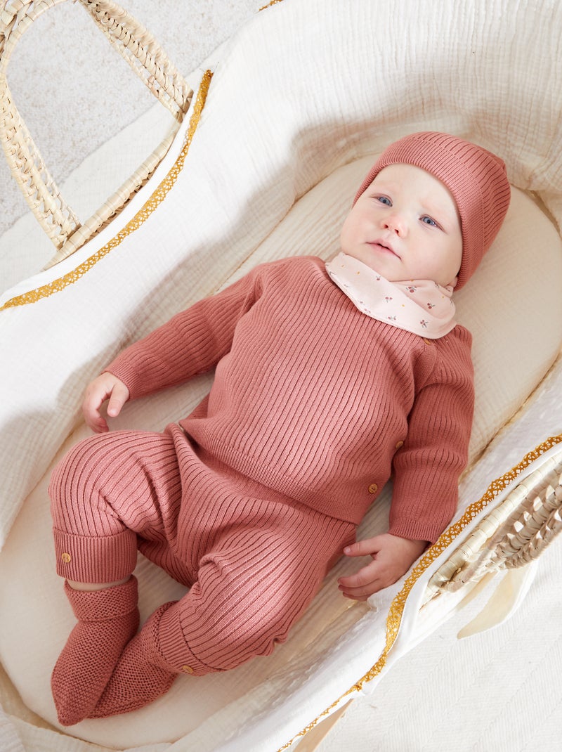 Vijfdelige geboorteset 'Welcome Baby' - Uniseks ROSE - Kiabi