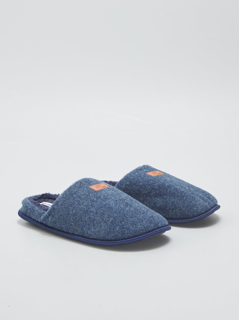 Vilten sloffen in slippermodel BLAUW - Kiabi