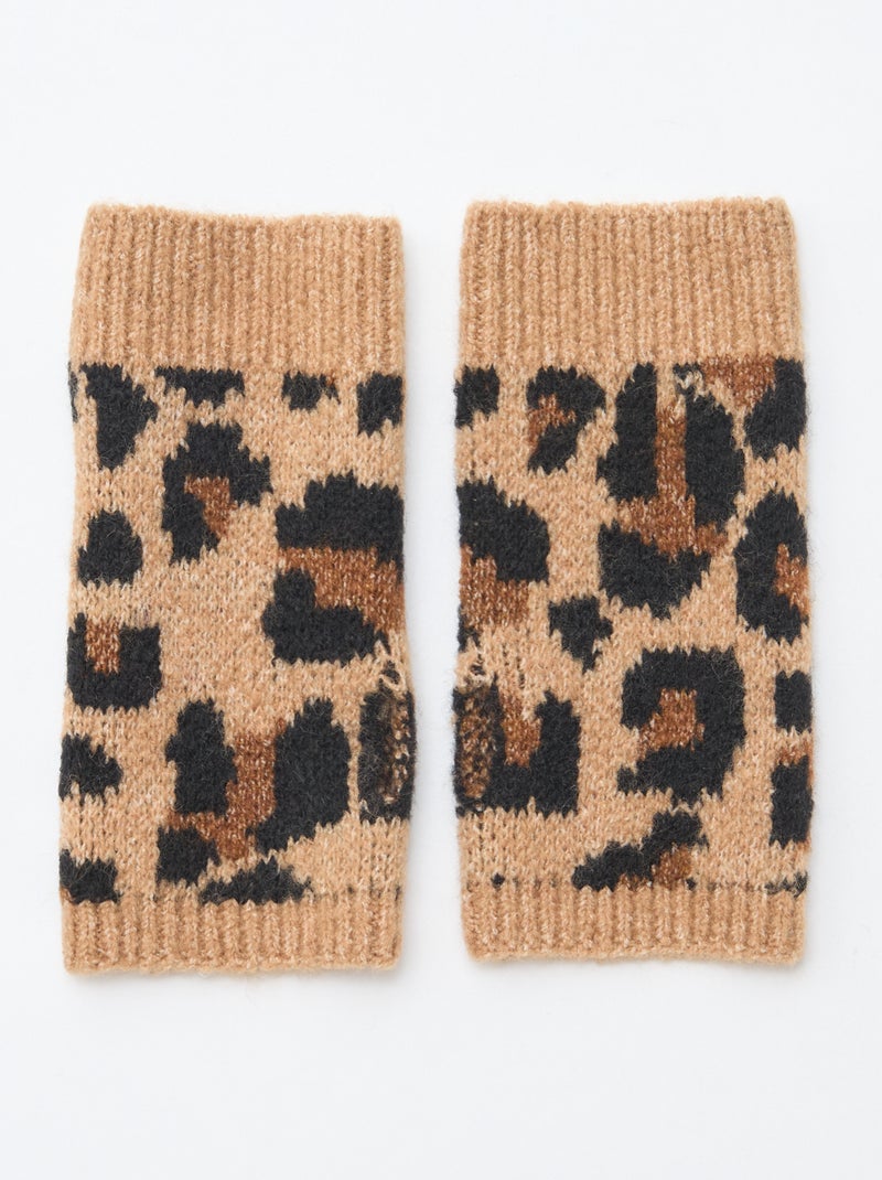 Vingerloze handschoenen Bruin - Kiabi