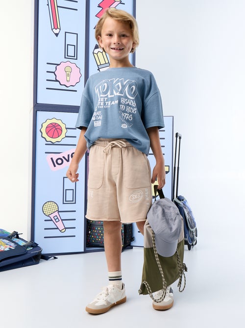 Vintage T-shirt met korte mouwen en skateprint - Kiabi