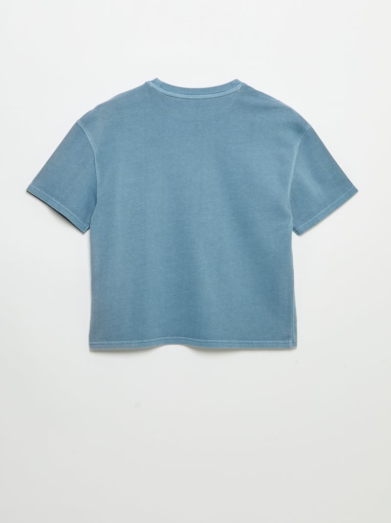 Vintage T-shirt met korte mouwen en skateprint Blauw - Kiabi