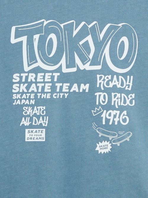 Vintage T-shirt met korte mouwen en skateprint - Kiabi