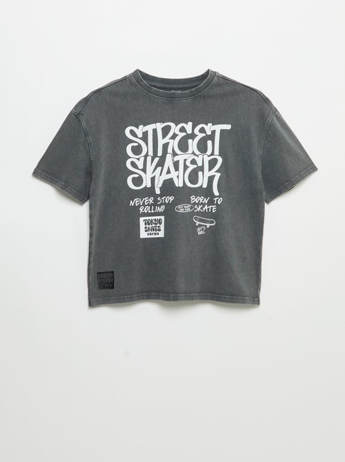Vintage T-shirt met korte mouwen en skateprint - Kiabi Vintage T-shirt met korte mouwen en skateprint - Kiabi