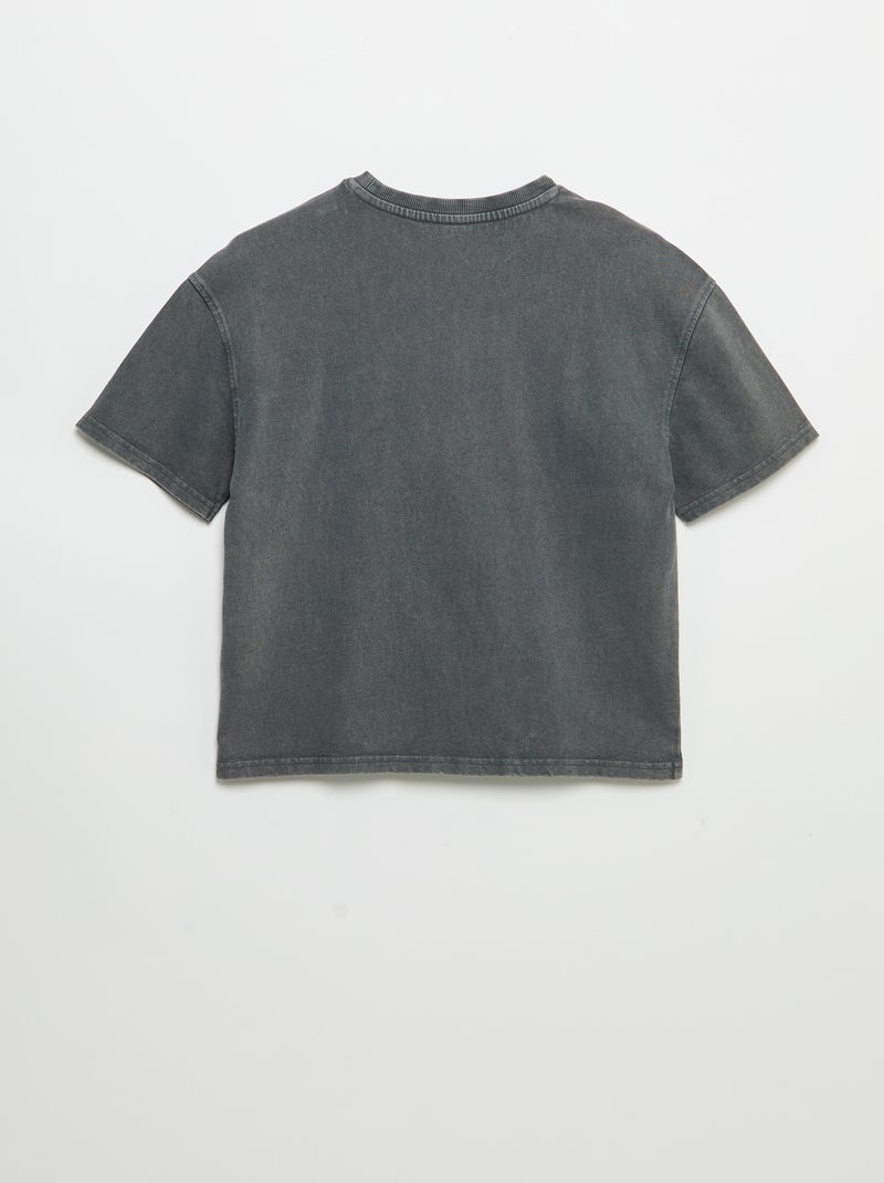 Vintage T-shirt met korte mouwen en skateprint Grijs - Kiabi