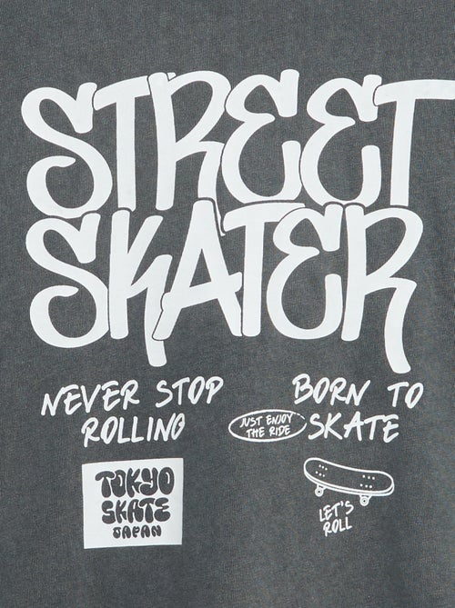 Vintage T-shirt met korte mouwen en skateprint - Kiabi Vintage T-shirt met korte mouwen en skateprint - Kiabi