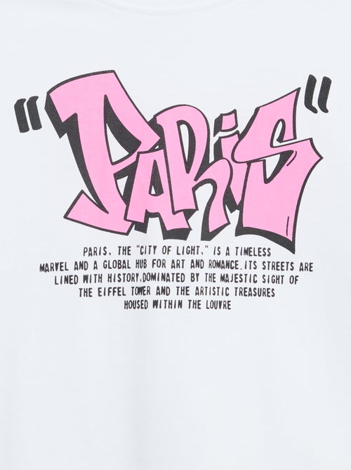 Vintage T-shirt met korte mouwen en skateprint - Kiabi