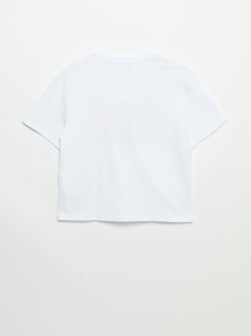 Vintage T-shirt met korte mouwen en skateprint Wit - Kiabi