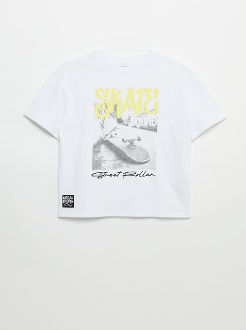 Vintage T-shirt met korte mouwen en skateprint - Kiabi