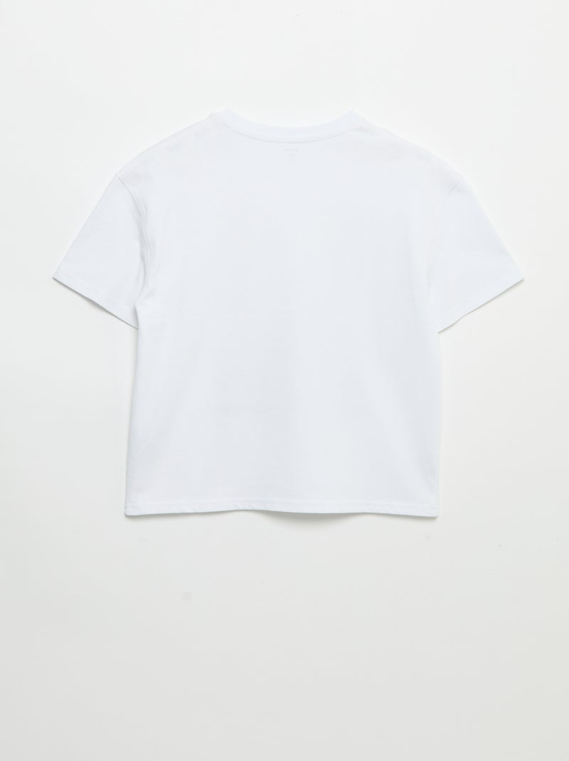 Vintage T-shirt met korte mouwen en skateprint Wit - Kiabi