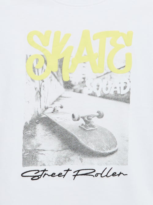 Vintage T-shirt met korte mouwen en skateprint - Kiabi
