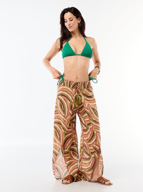 Viscose strandbroek met print - Kiabi