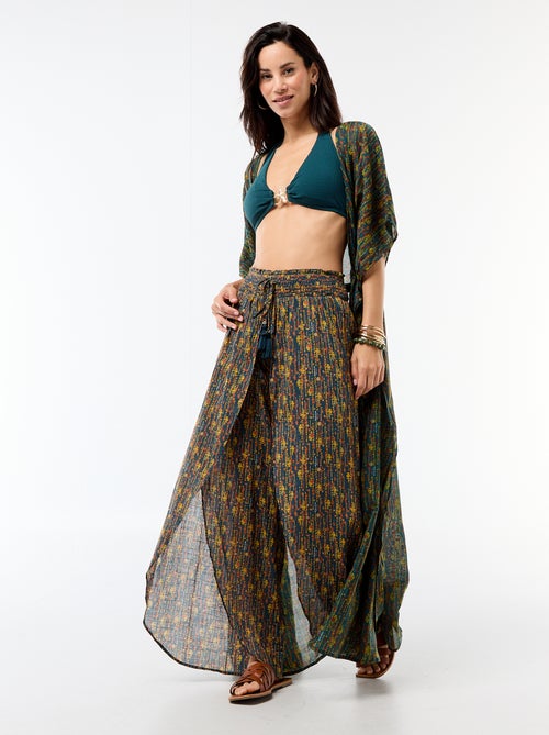 Viscose strandbroek met print - Kiabi