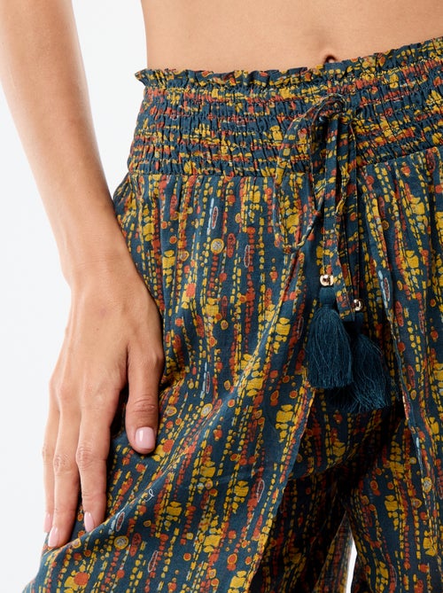 Viscose strandbroek met print - Kiabi