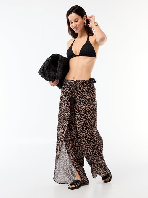 Viscose strandbroek met print - Kiabi