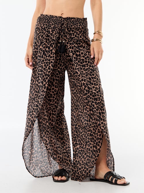 Viscose strandbroek met print - Kiabi