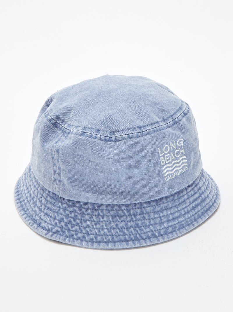 Vissershoedje van spijkerstof BLAUW - Kiabi