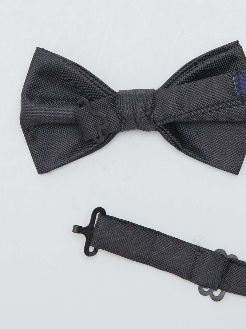 Vlinderstrikje met textuur ZWART - Kiabi