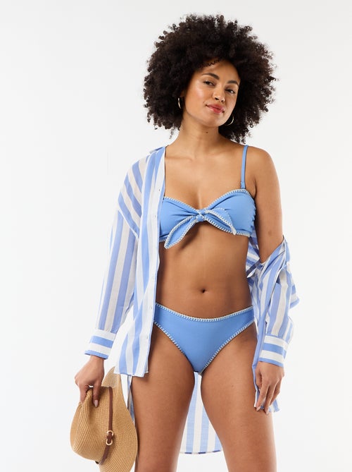 Vloeiende strandblouse met print - Kiabi
