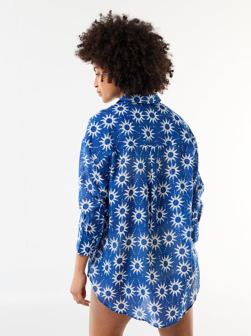 Vloeiende strandblouse met print - Kiabi