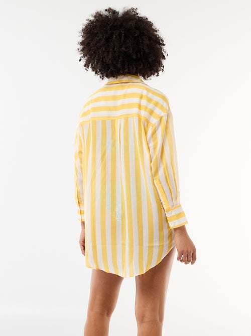 Vloeiende strandblouse met print - Kiabi