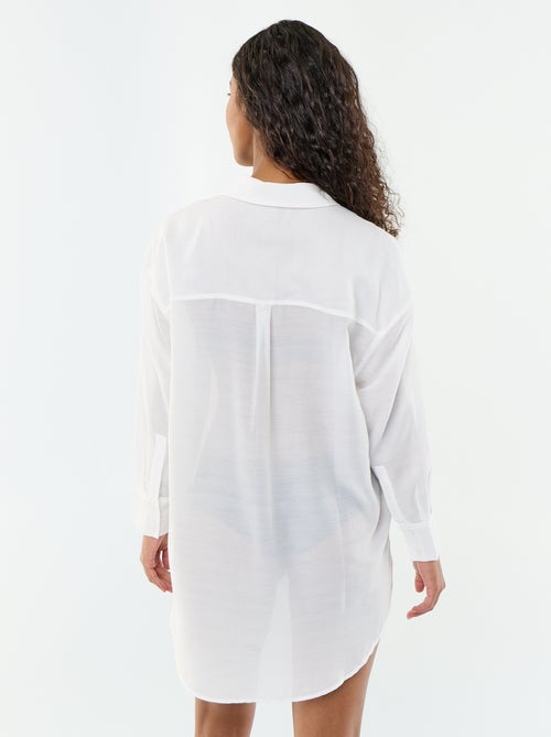 Vloeiende strandblouse met print - Kiabi