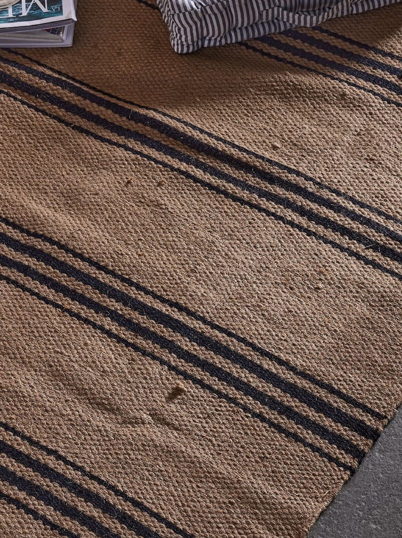 Vloerkleed van jute met print BIEGE - Kiabi
