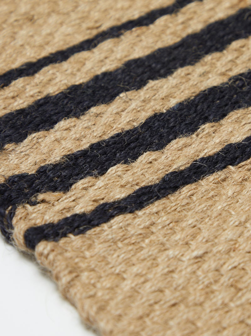 Vloerkleed van jute met print BIEGE - Kiabi