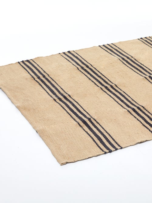 Vloerkleed van jute met print - Kiabi