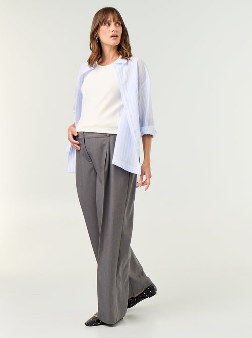 Voedingsblouse met split aan de zijkant - Kiabi
