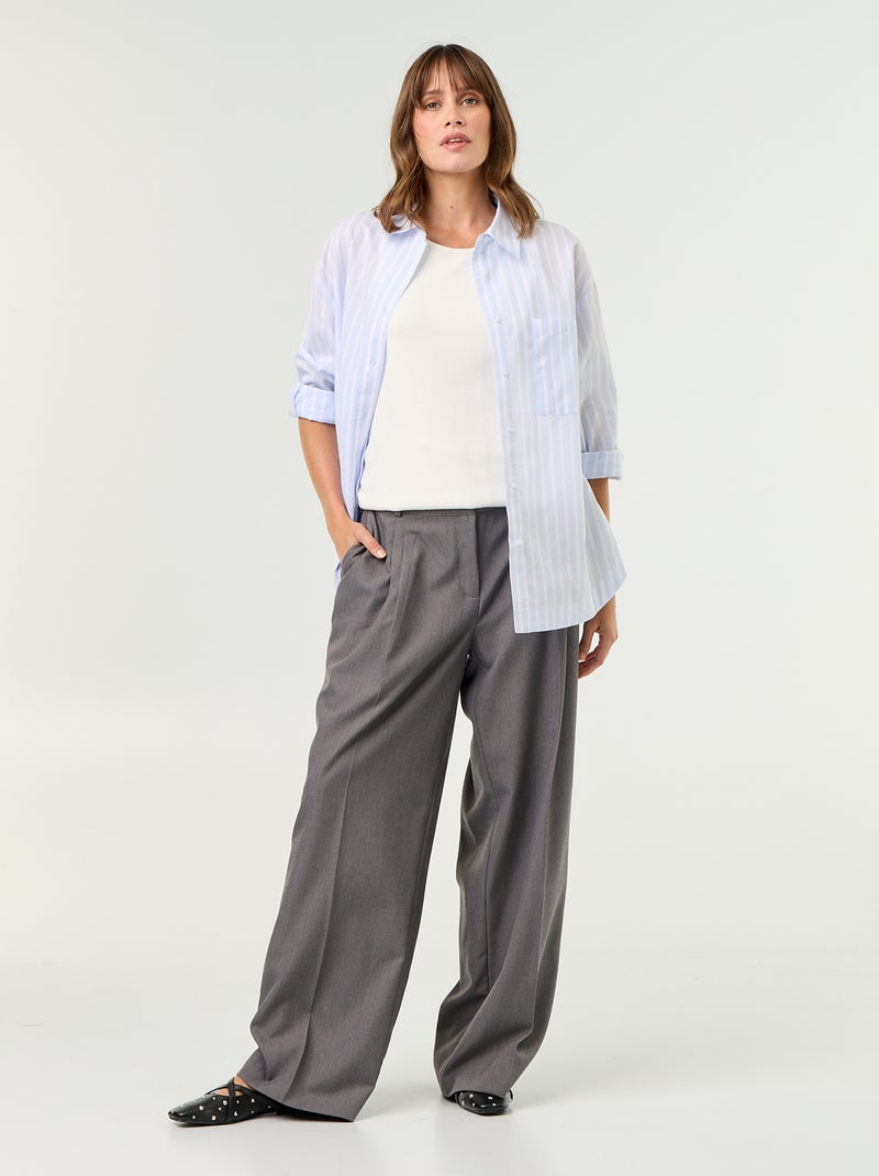 Voedingsblouse met split aan de zijkant Blauw - Kiabi