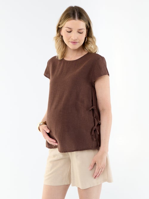 Voedingsblouse van linnenmix - Kiabi