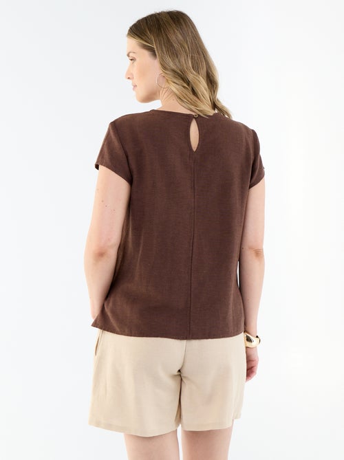 Voedingsblouse van linnenmix - Kiabi
