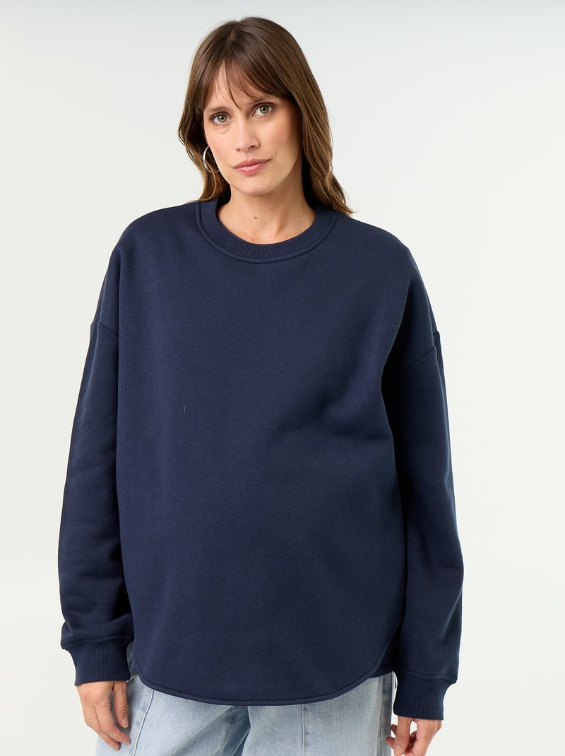 Voedingssweatshirt met overslagopening Blauw - Kiabi