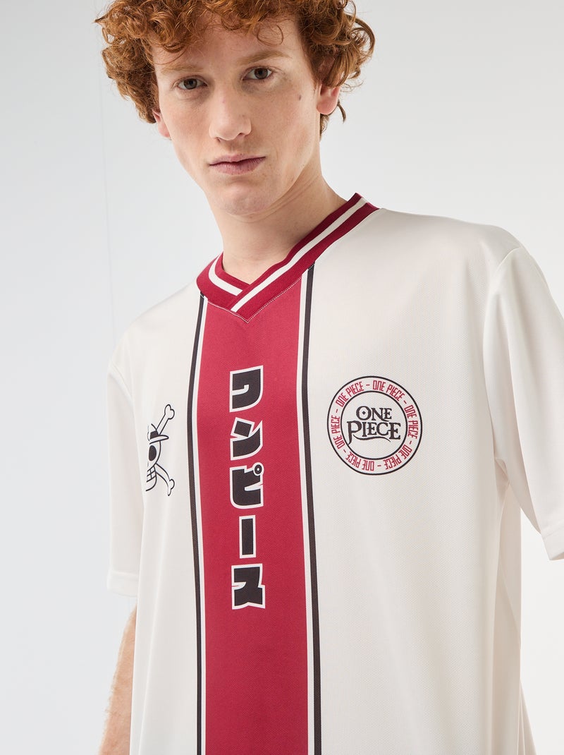 Voetbalshirt met 'One Piece'-print Wit - Kiabi