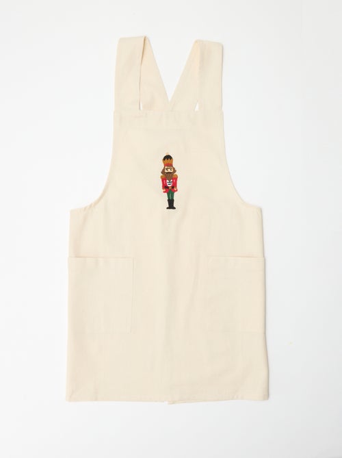 Volwassen schort met kerstprint van katoen 94x69 cm - Kiabi Volwassen schort met kerstprint van katoen 94x69 cm - Kiabi