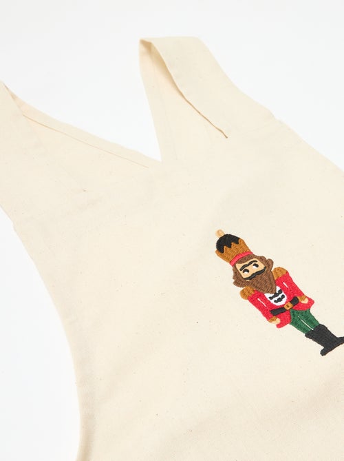 Volwassen schort met kerstprint van katoen 94x69 cm - Kiabi Volwassen schort met kerstprint van katoen 94x69 cm - Kiabi