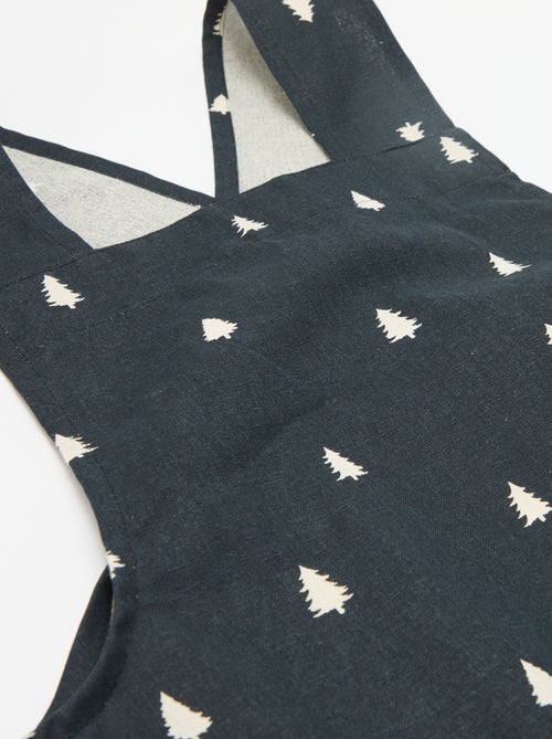 Volwassen schort met kerstprint van katoen 94x69 cm - Kiabi Volwassen schort met kerstprint van katoen 94x69 cm - Kiabi