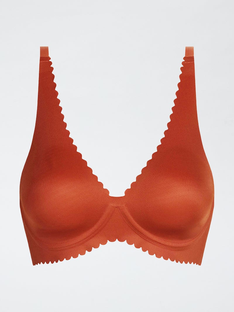 Voorgevormde beha 'Dim' 'Body touch' met voorgevormde cups Bruin - Kiabi