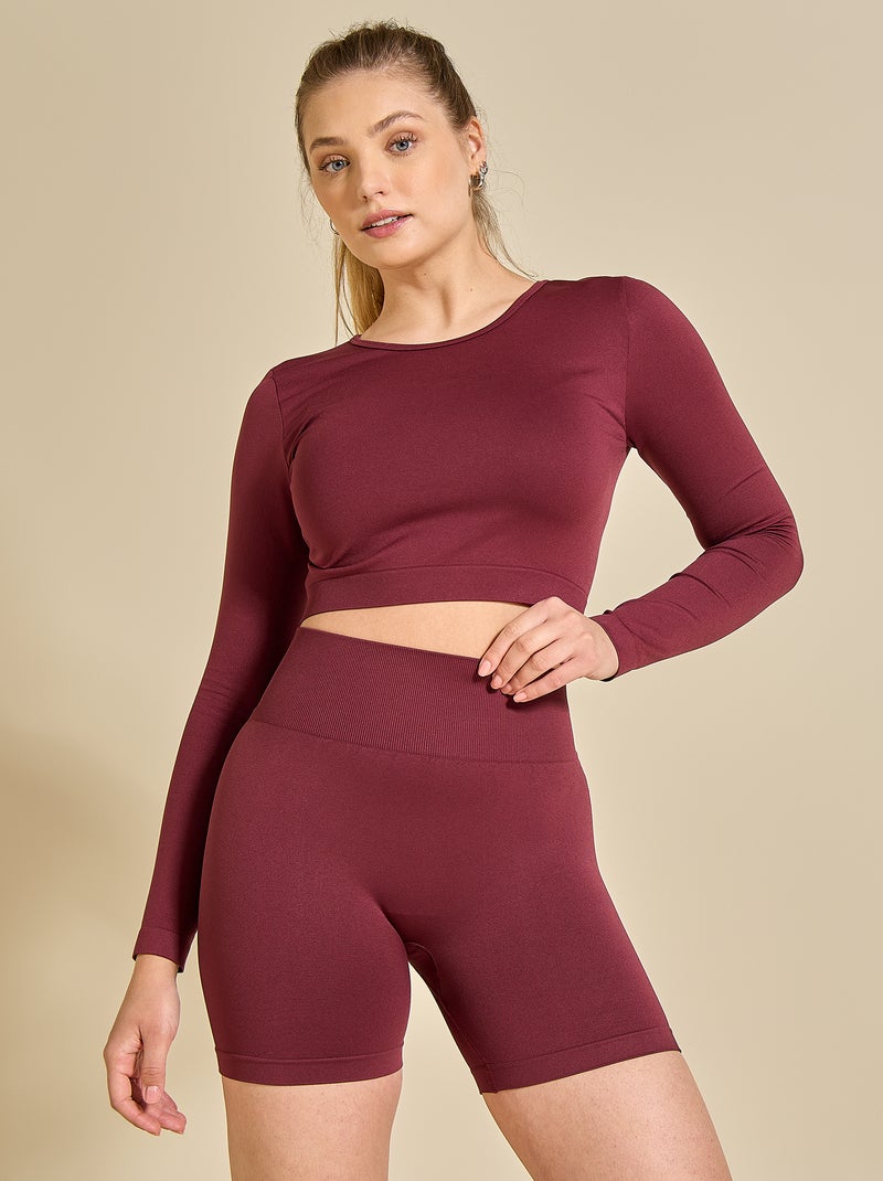 Vormgevende sportshort - (ekstract) Bordeaux - Kiabi