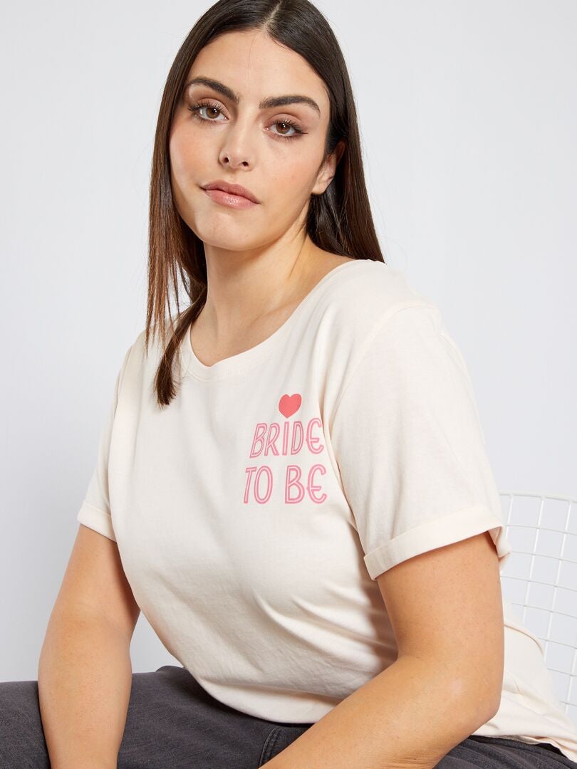 Vrijgezellenfeest-T-shirt met tekstopdruk ROSE - Kiabi
