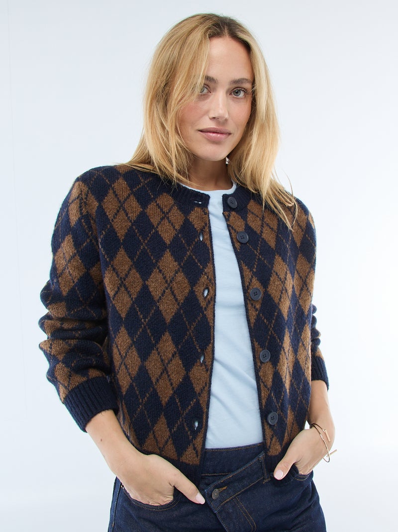 Warm bedrukt vest Blauw - Kiabi