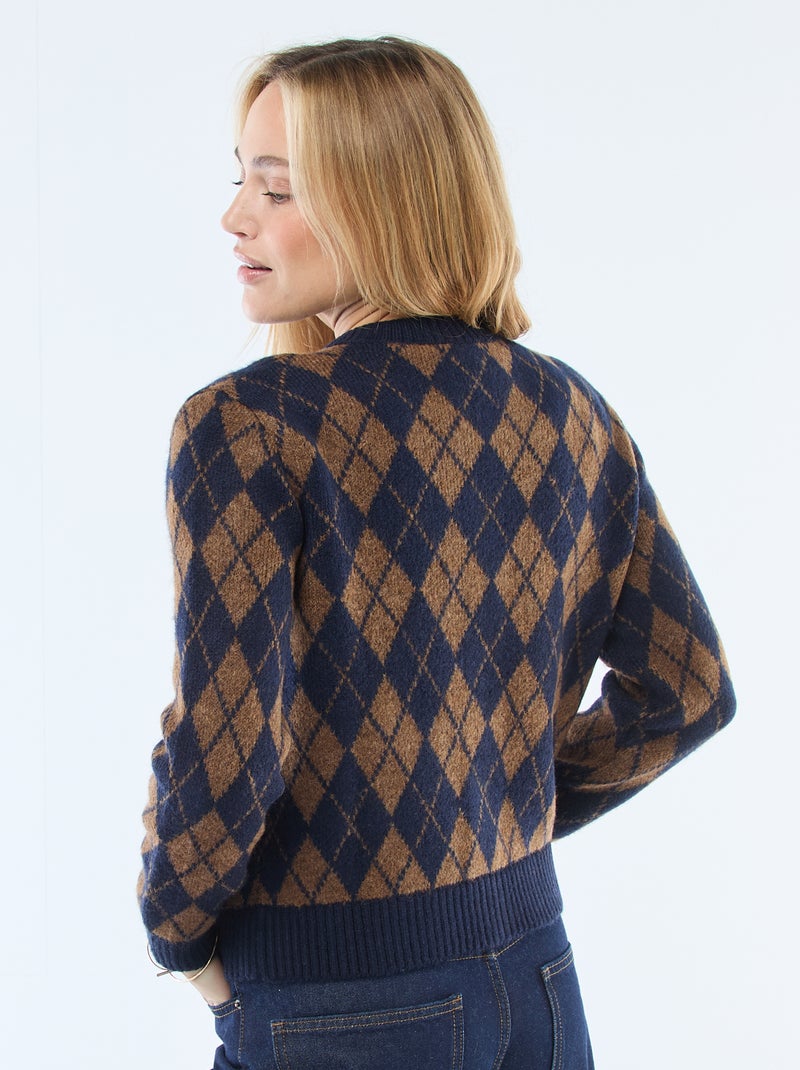 Warm bedrukt vest Blauw - Kiabi