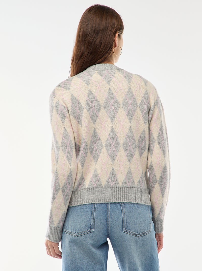 Warm bedrukt vest Wit - Kiabi