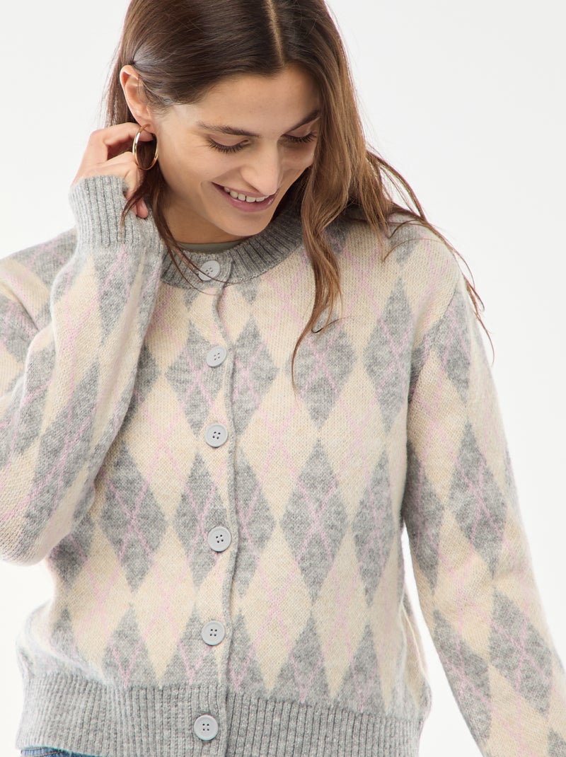 Warm bedrukt vest Wit - Kiabi