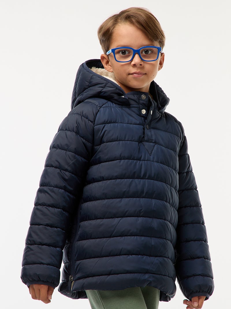 Warm donsjack met capuchon - So Easy Zwart - Kiabi