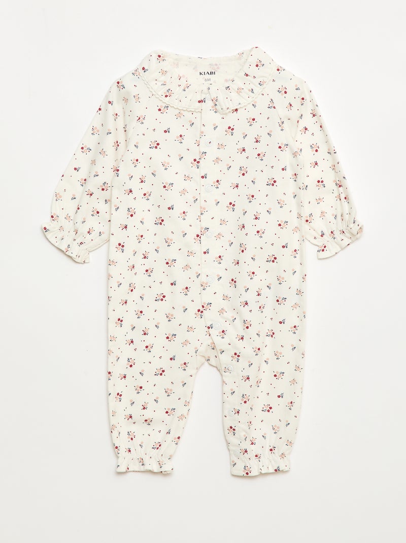 Warm flanellen slaappakje Wit - Kiabi