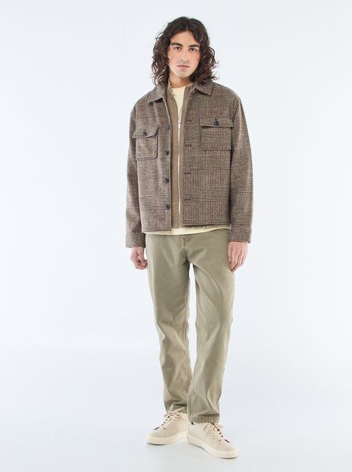 Warm, gewatteerd vest met opstaande kraag en rits - Kiabi