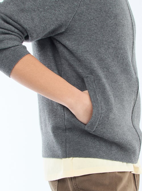 Warm, gewatteerd vest met opstaande kraag en rits - Kiabi